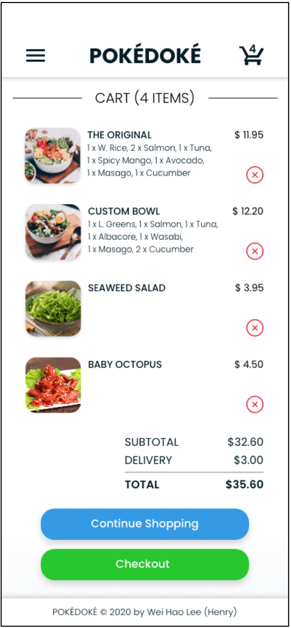 High Fidelity Mobile Checkout Page Image