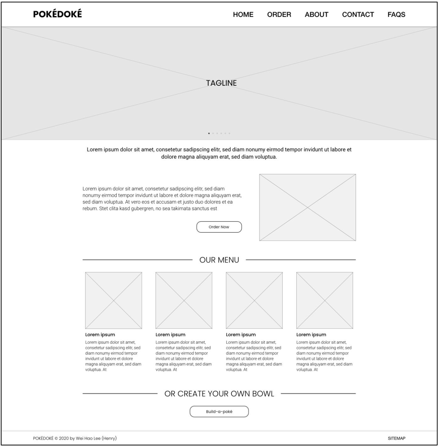 Low Fidelity Desktop Main Page Image