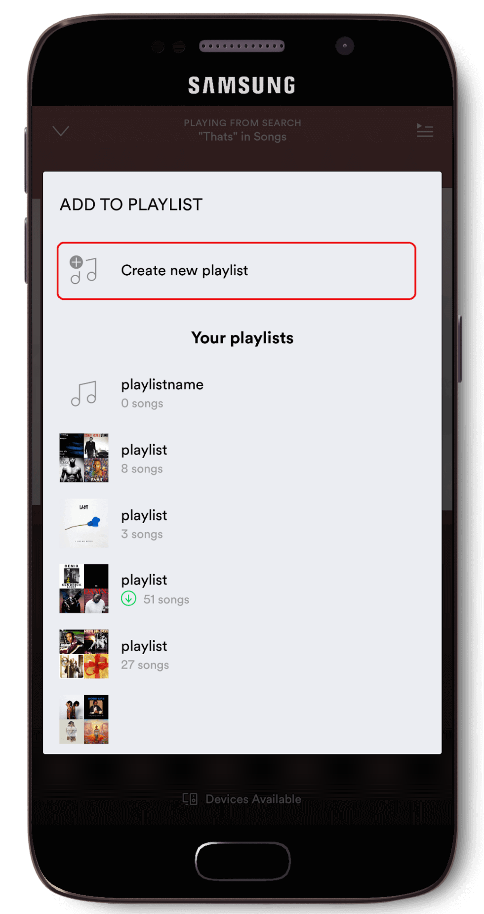 Create a new playlist - Step 3